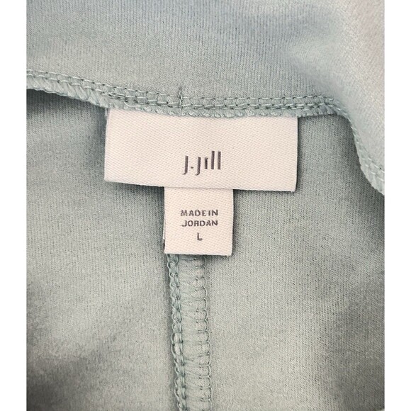 J. Jill Womens L Aqua Long Sleeve‎ Mock Neck Top - Picture 5 of 7